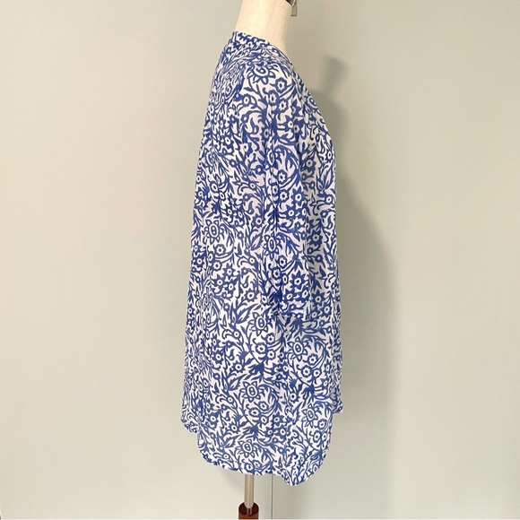 OLIPHANT 3/4 Sleeve Pintuck Mini Dress in Cypress Blue - Picture 5 of 10